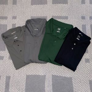 👕 Bundle of 4 Cutter & Buck Polos Men’s 3X (2grey/1green/1black)